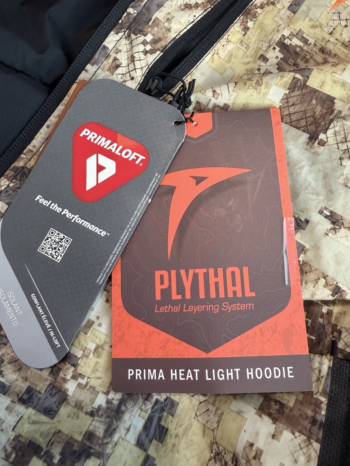 PLYTHAL Prima Heat Lite Hoodie Mens Large Primaloft Insulated Hunting Jacket