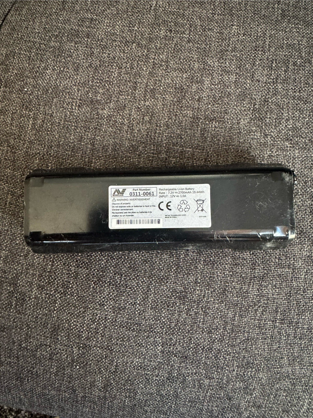 MINELAB Lithium-Ion Rechargeable Battery for Gold Monster 1000 2000 Detector