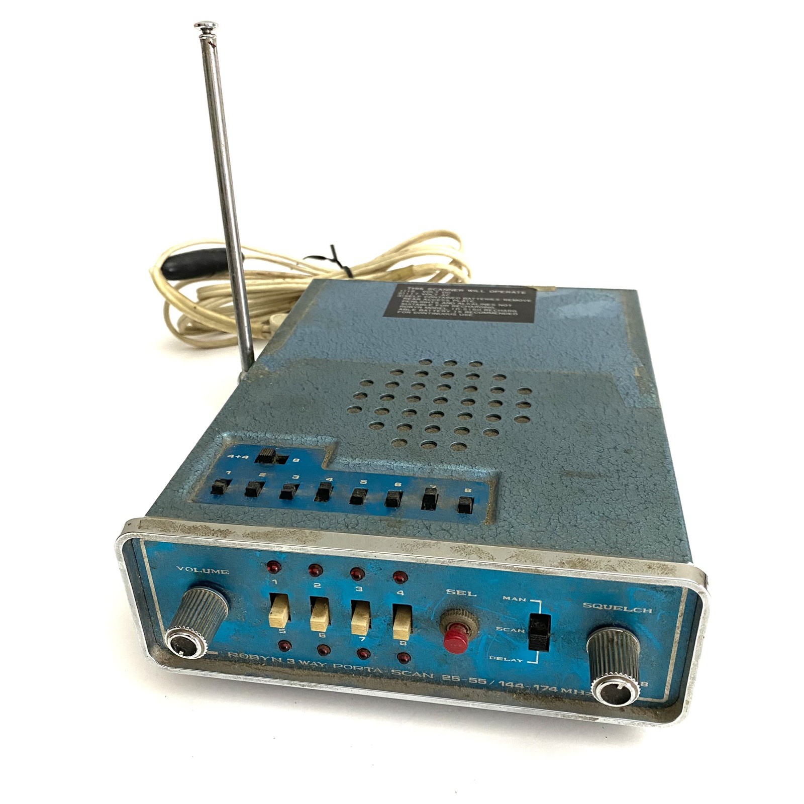 Vintage ROBYN Two Band 3 Way Porta Scan 25-55/144-174 Mhz Model 2000