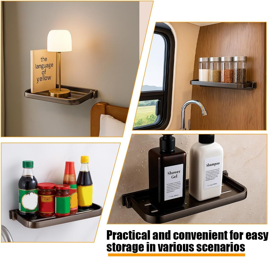 Adjustable Aluminum RV Foldable Shelf for Space-Saving Organization