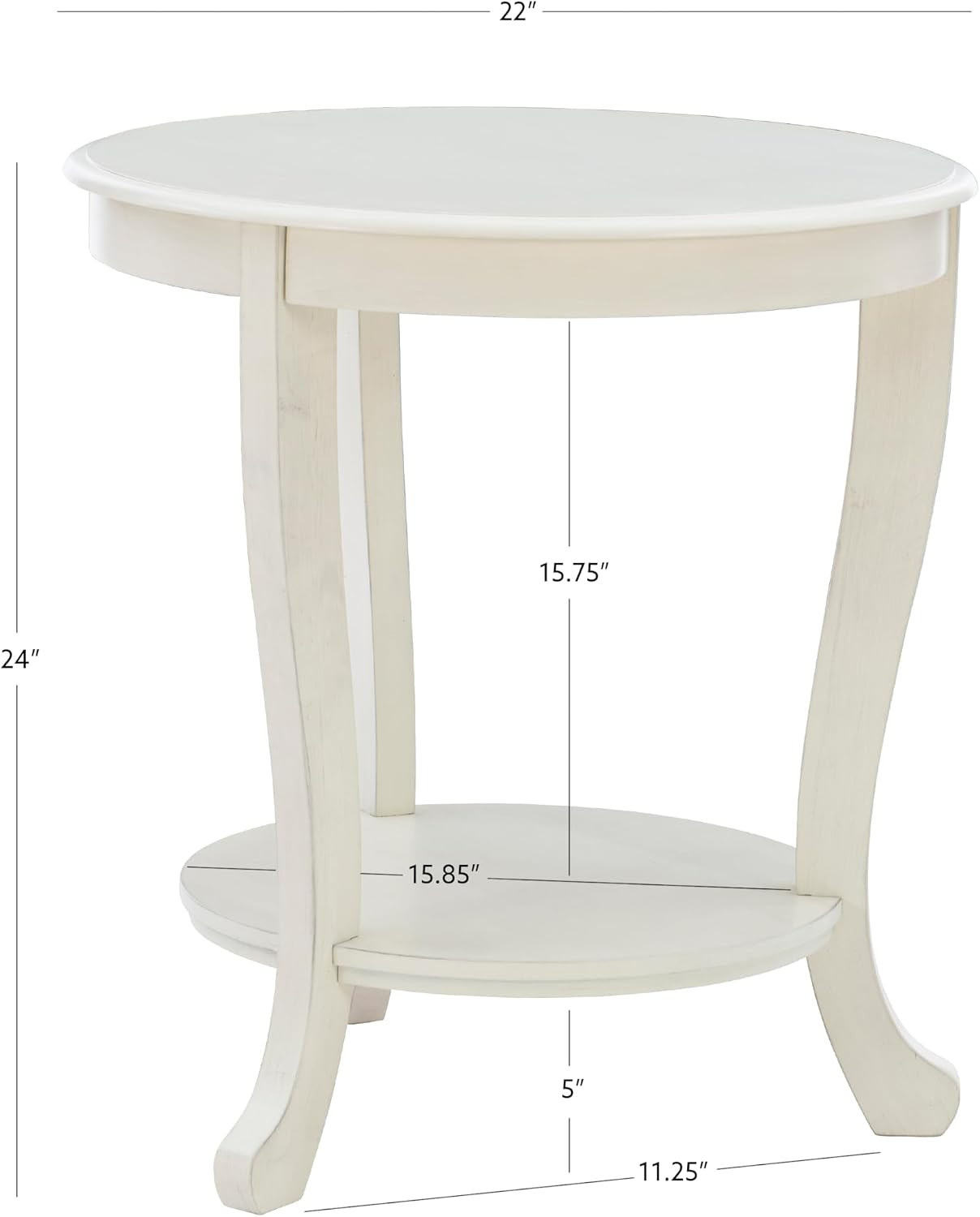 Sabine Ivory Modern Classic Side Table