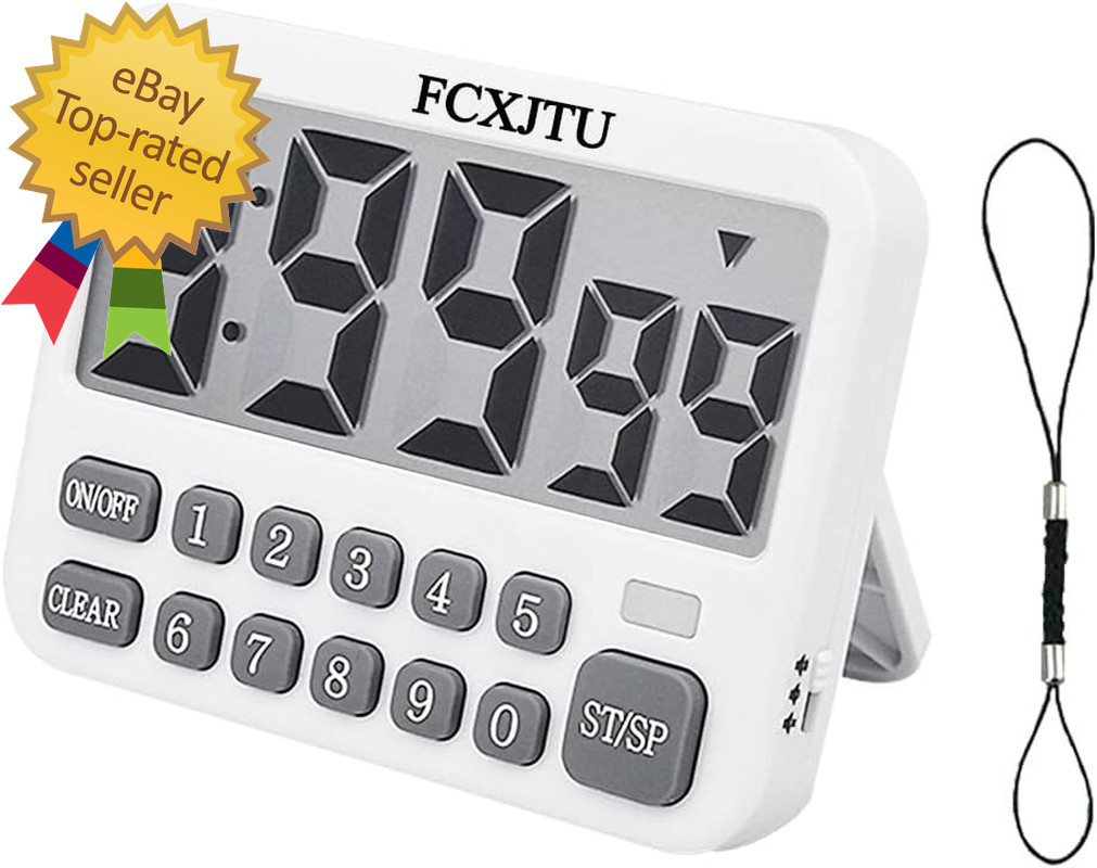 Digital Kitchen Timer, Large Display Countdown/Up Timer with Digits Directly Inp