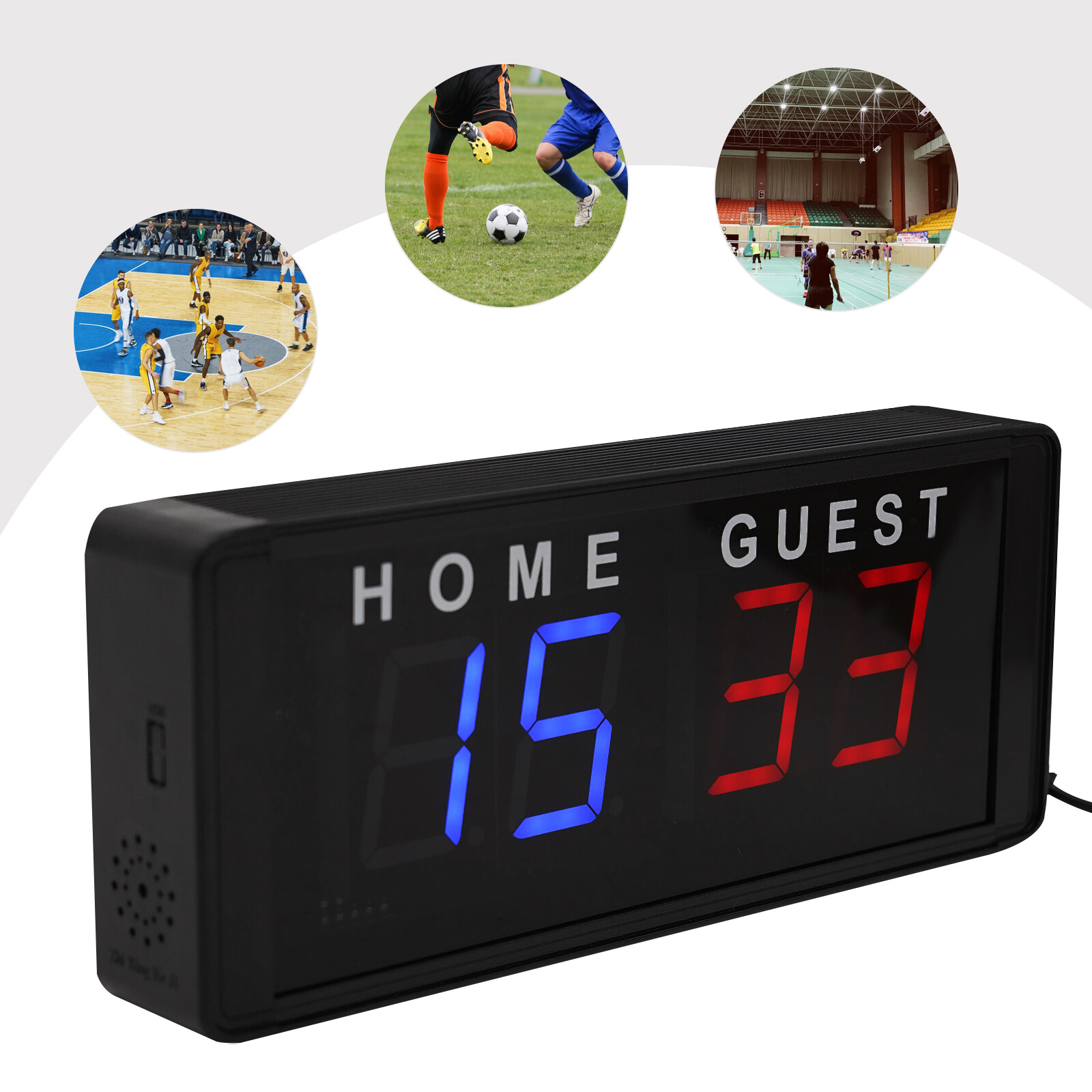 Modern Portable Tabletop Electronic Digital Scoreboards, Led Scoreboard Black