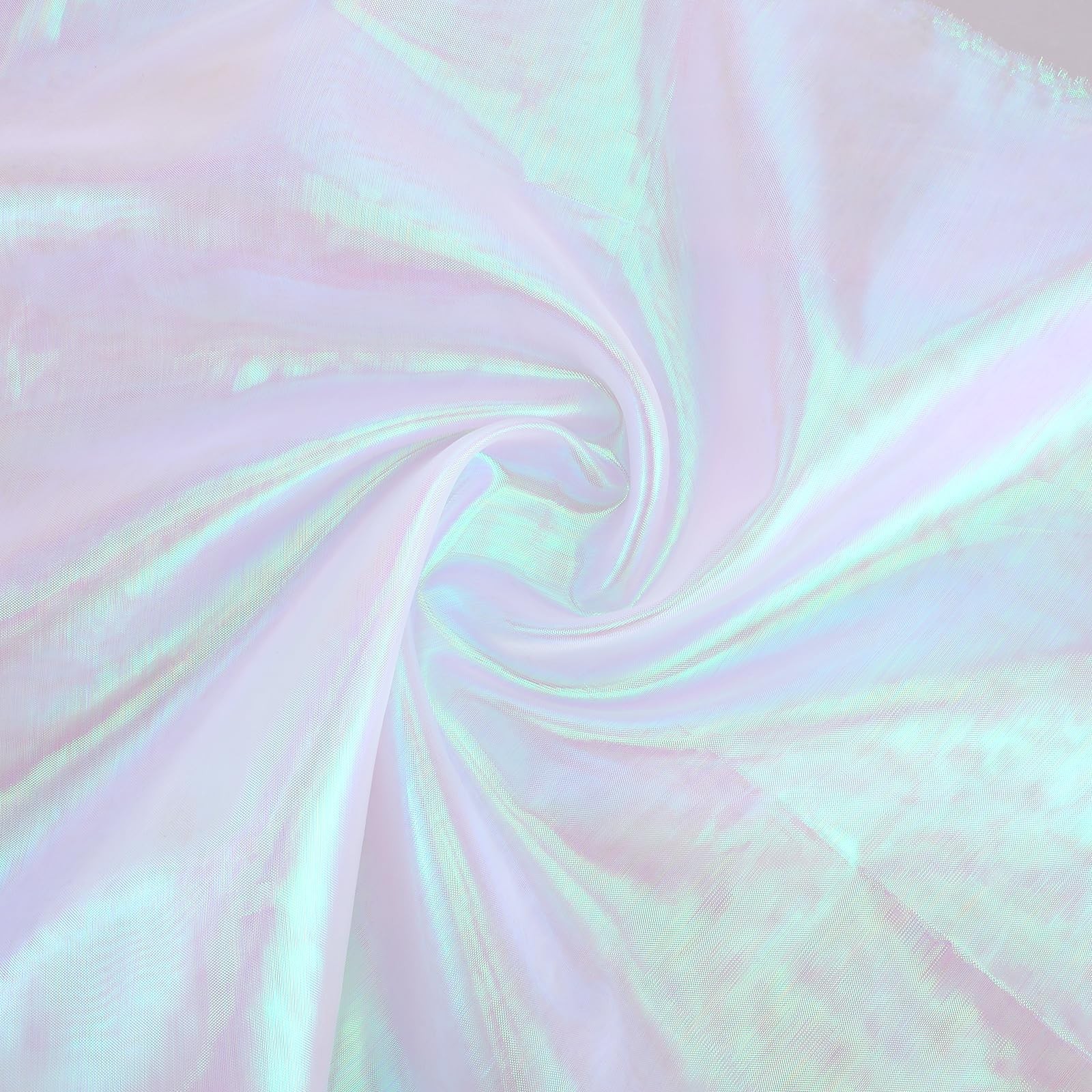 3.3 Yard Sheer Iridescent Rainbow Holographic Organza Fabric 59x118 Inches