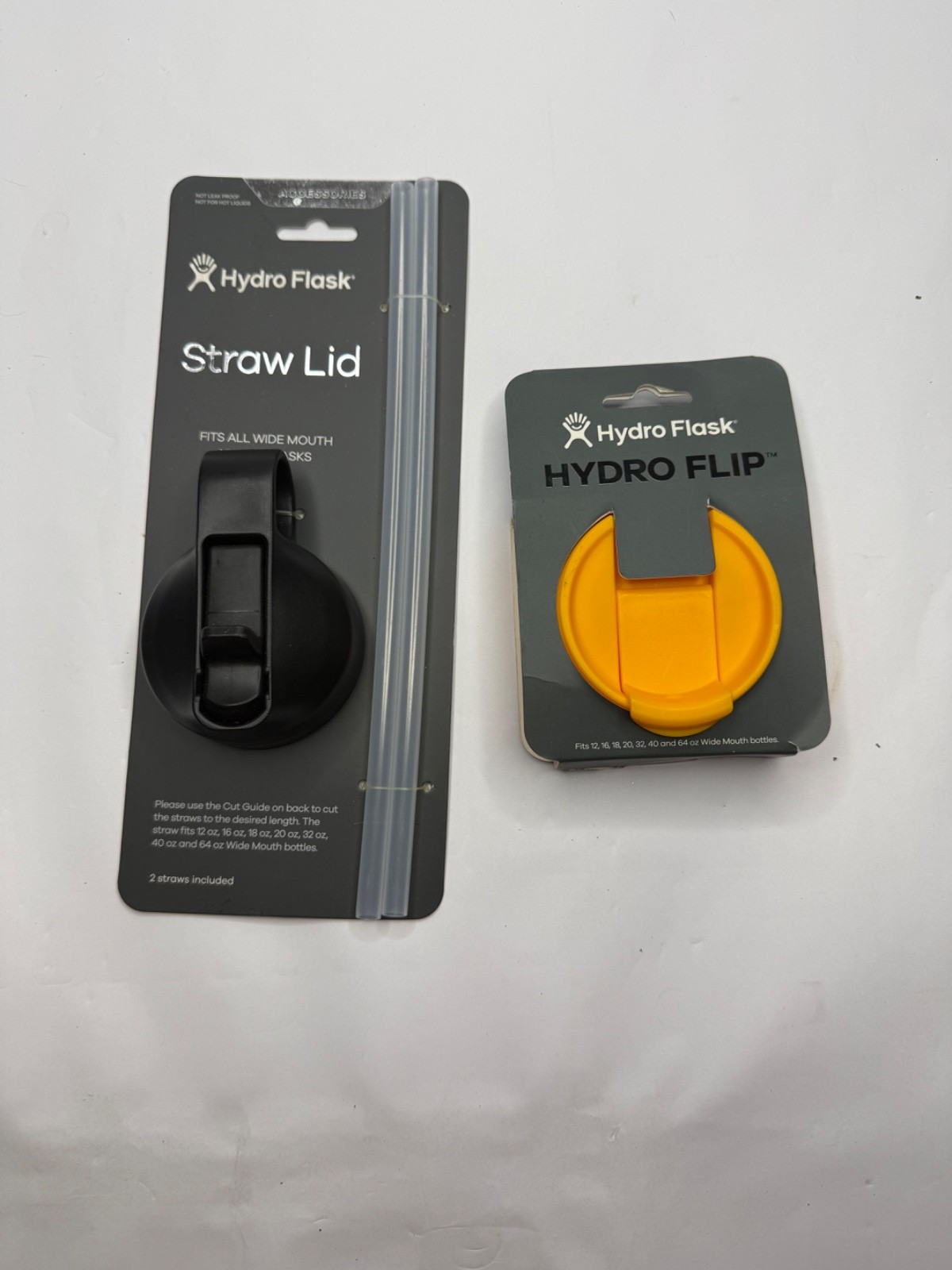 2 Pack Hydro Flask Hydro Flip Lids - MANGO Orange - Wide Mouth - Rare Discontinu