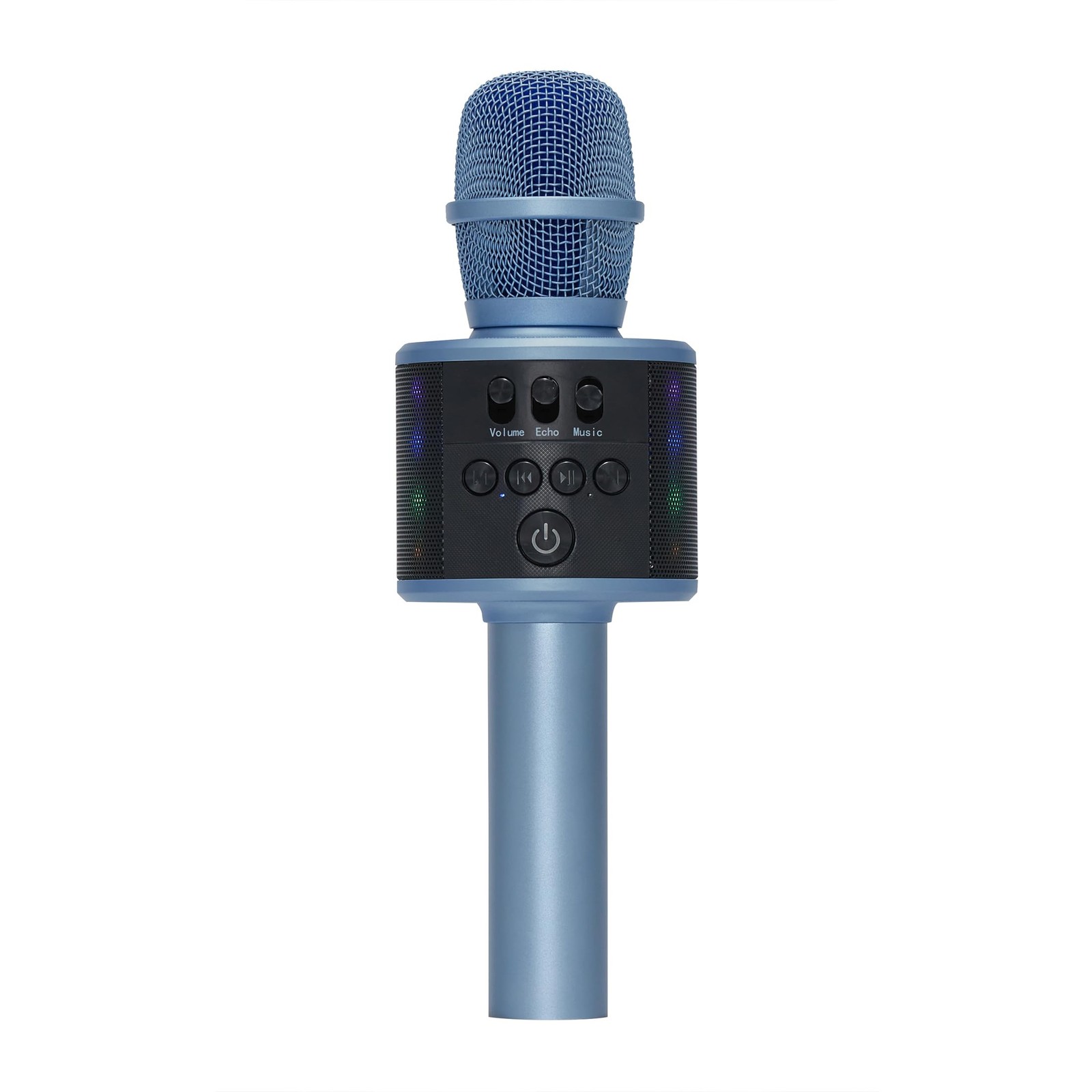 Core Innovations Wireless Bluetooth Karaoke Microphone with Builtin Speaker|Blue