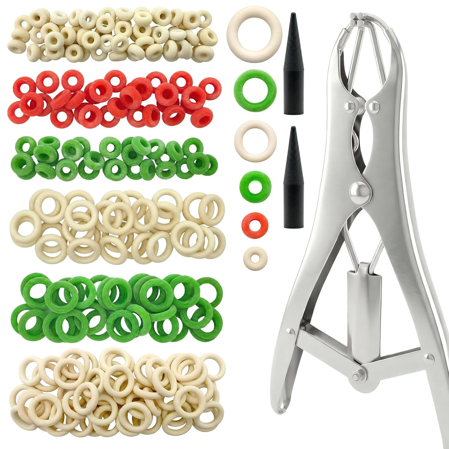 Goat Banding Kit, Livestock Castration Bander with Stainless Steel Expander Plie