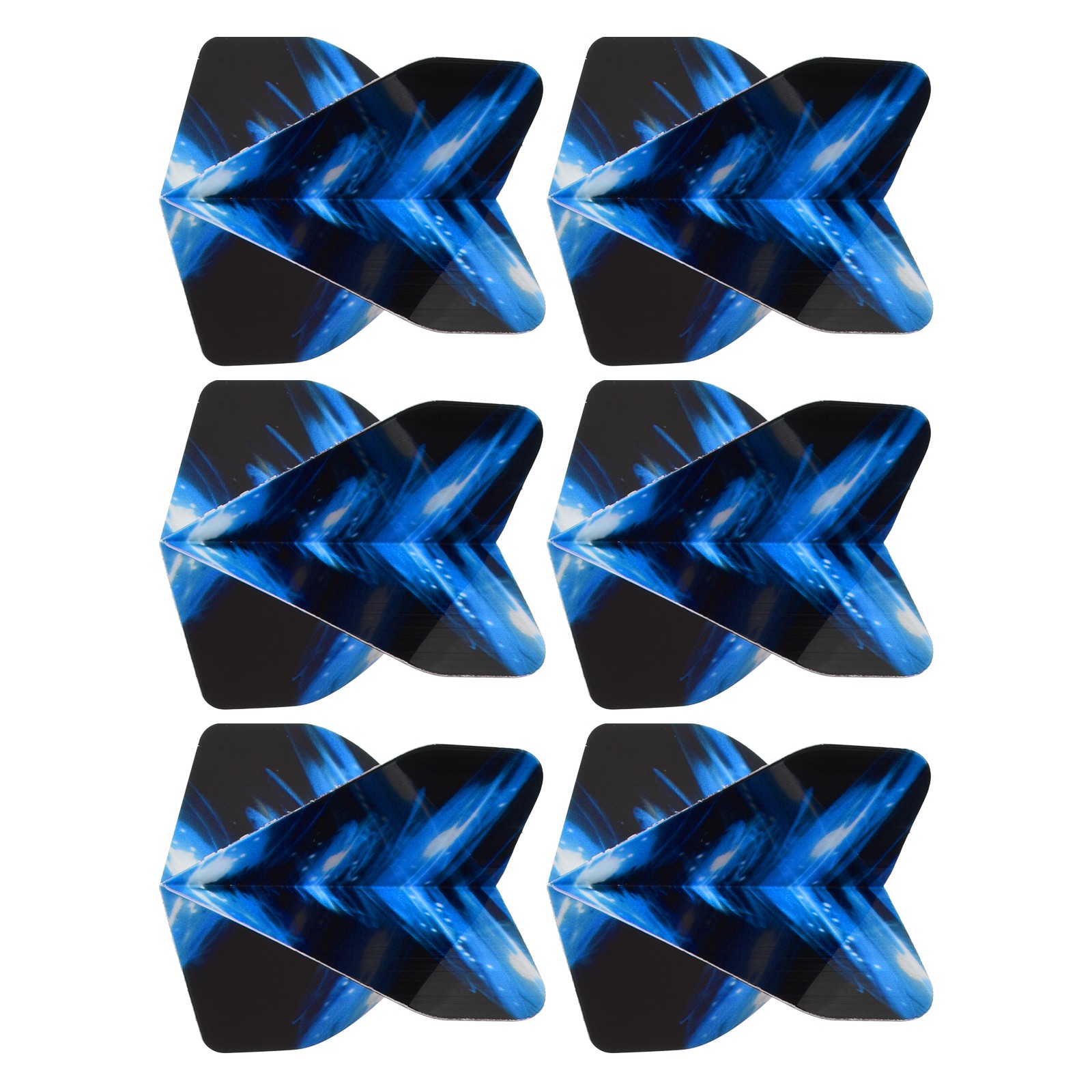 6Pcs Dart Flights,Standard Darts Accessory Replacements Parts(Black,Blue)