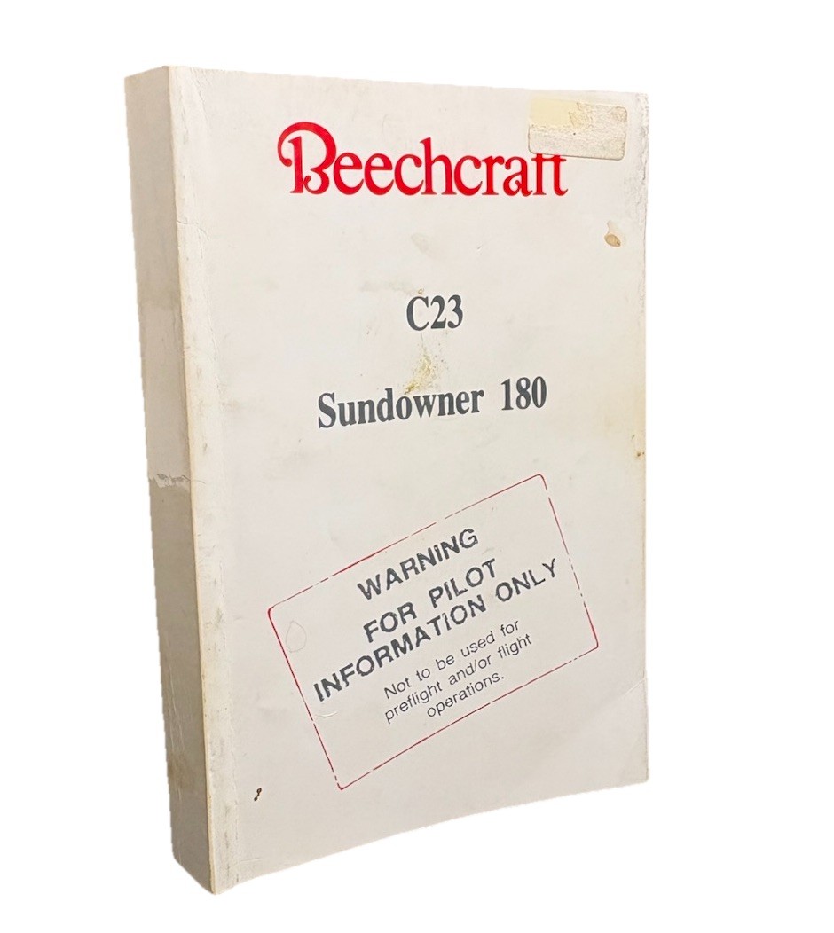 Beechcraft C23 Sundowner 180 Pilots Manual BAC 517 FTM 1984 Aircraft