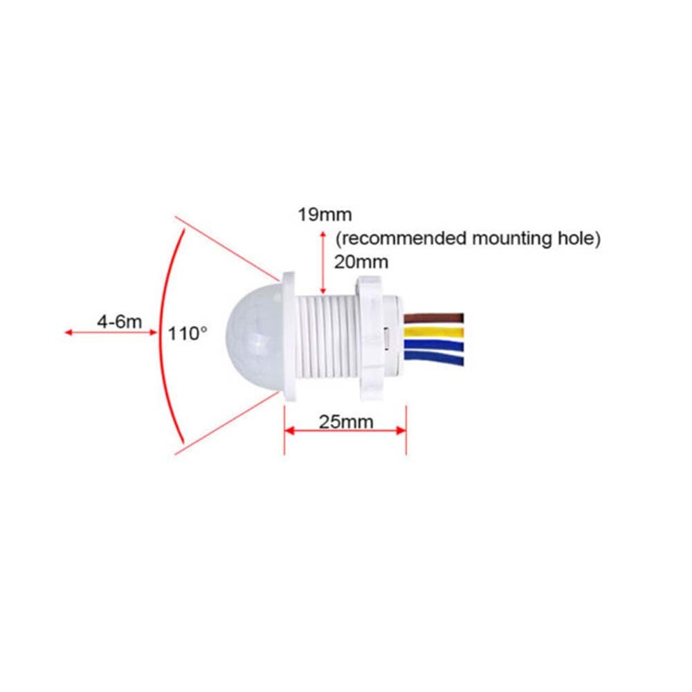 5Pc PIR Infrared Motion Sensor Detector 110V Smart Switch Light Lamp Switch Auto