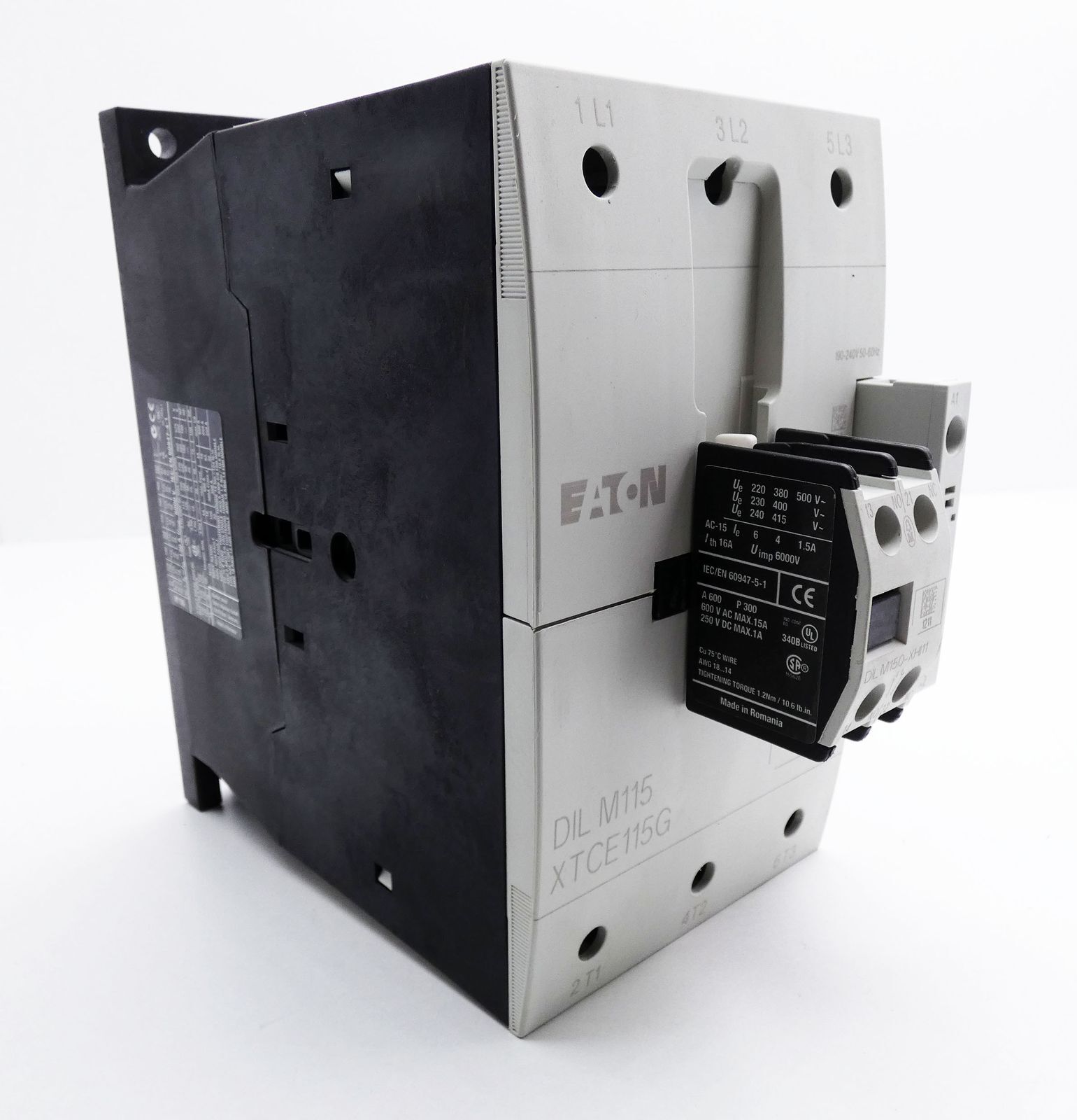 Eaton DIL M115 XTCE115G 190-240V 130A Power Contactor + DIL M150-XHI11 -used-