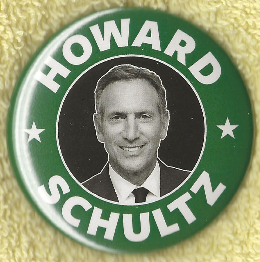 2020 Howard Schultz 2-1/4" / Independent Presidential Campaign Button(Pin 01s)