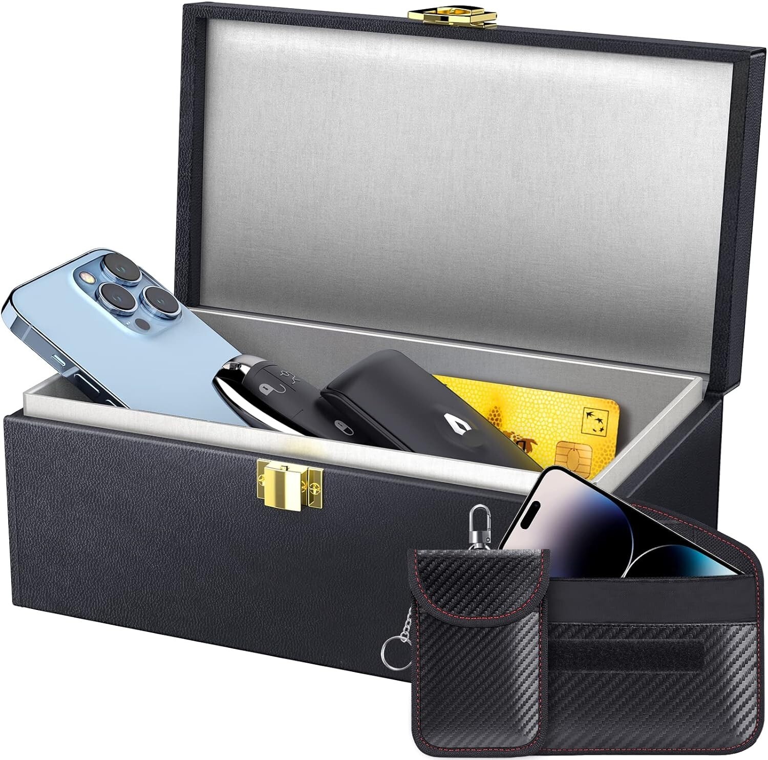 RFID Blocking Faraday Box - XL Size - Keyless Entry Car Key Safe Protector