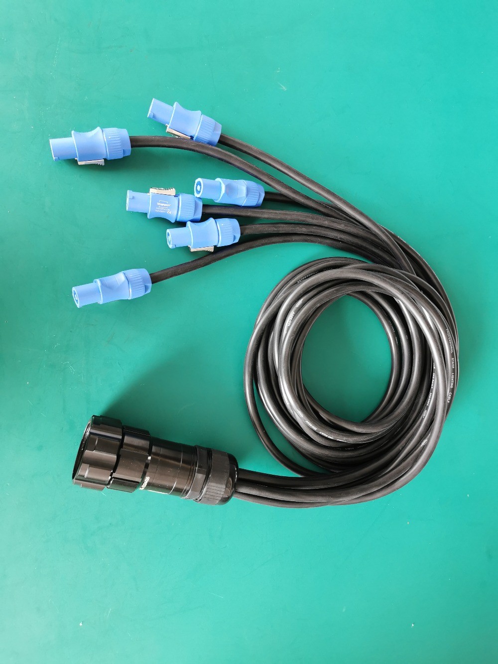 Socapex 19-Pin Breakour Cable 6 Powercon Cable Loose Tail With Distribution Core