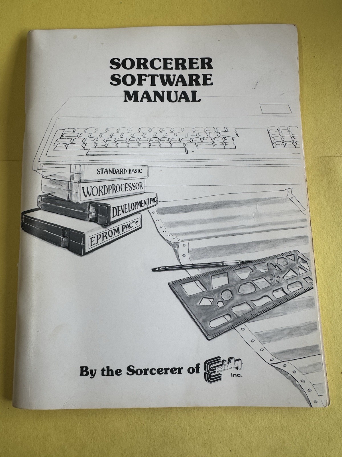 EXIDY SORCERER SOFTWARE MANUAL, EXCELLENT CONDITION US SELLER NEXT DAY SHIPPING