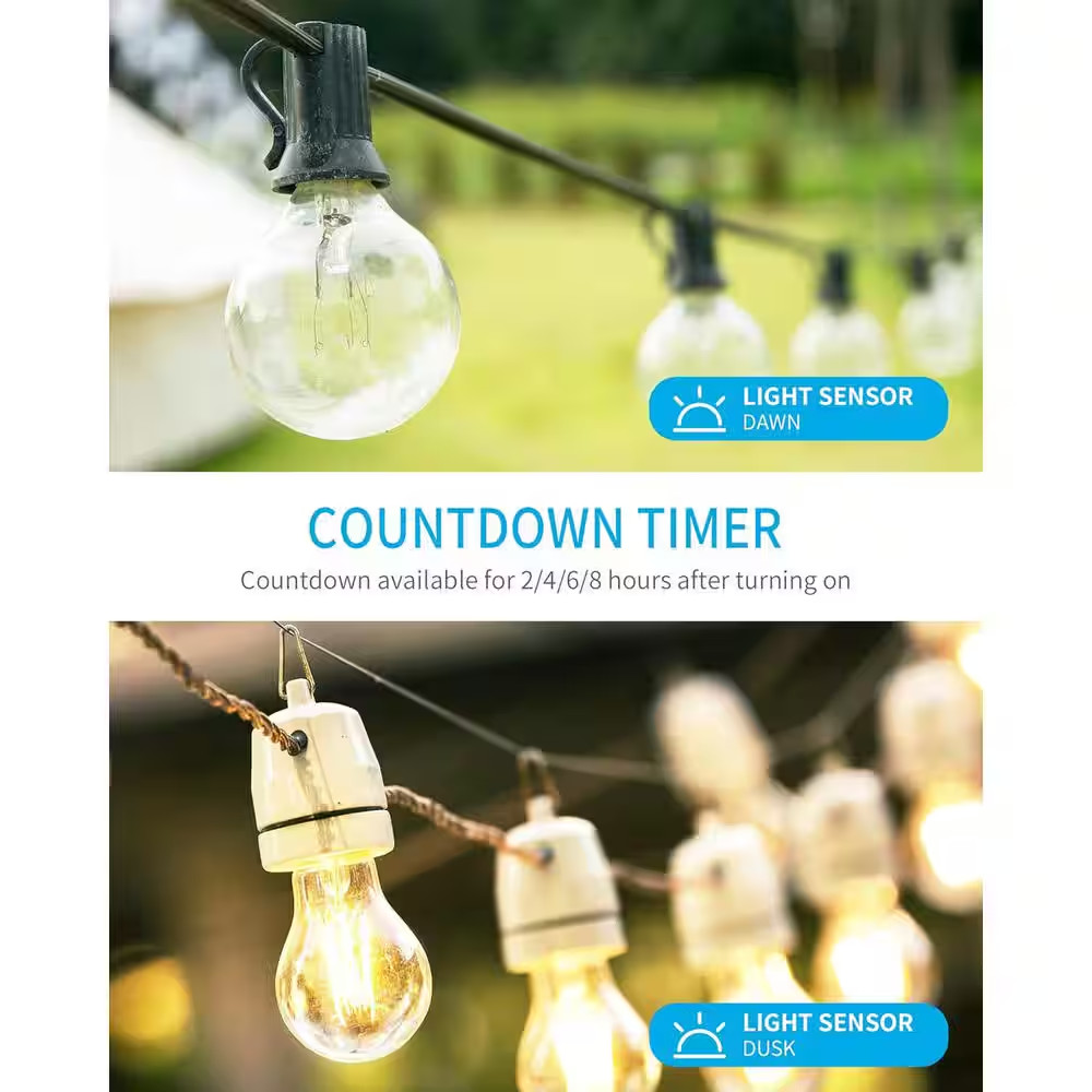 15 Amp 12V 480 Min. Waterproof Outdoor Countdown Light Timer with 100 Ft. Range