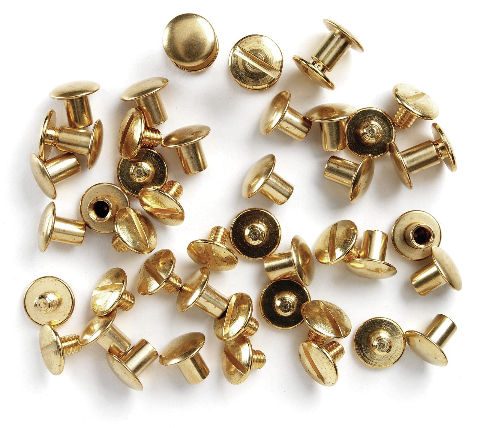 Uncle Mike'S Uncle Mikes Chicago Screws Chicago Screws Gold Brass 24 Pack Clam