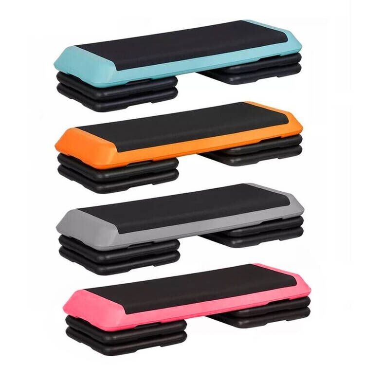 Adjustable Aerobic Exercise Step Platform Workout Fitness Set with 4 Risers