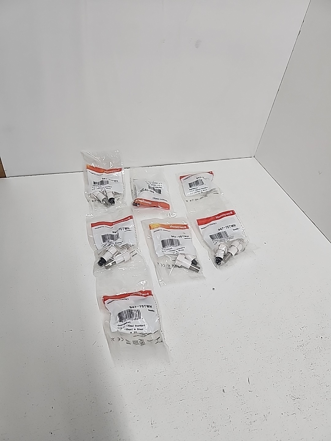 HONEYWELL 947-75TWH Steel Door Contact w/ Screw Terminals White LOT OF 7 *NOS *