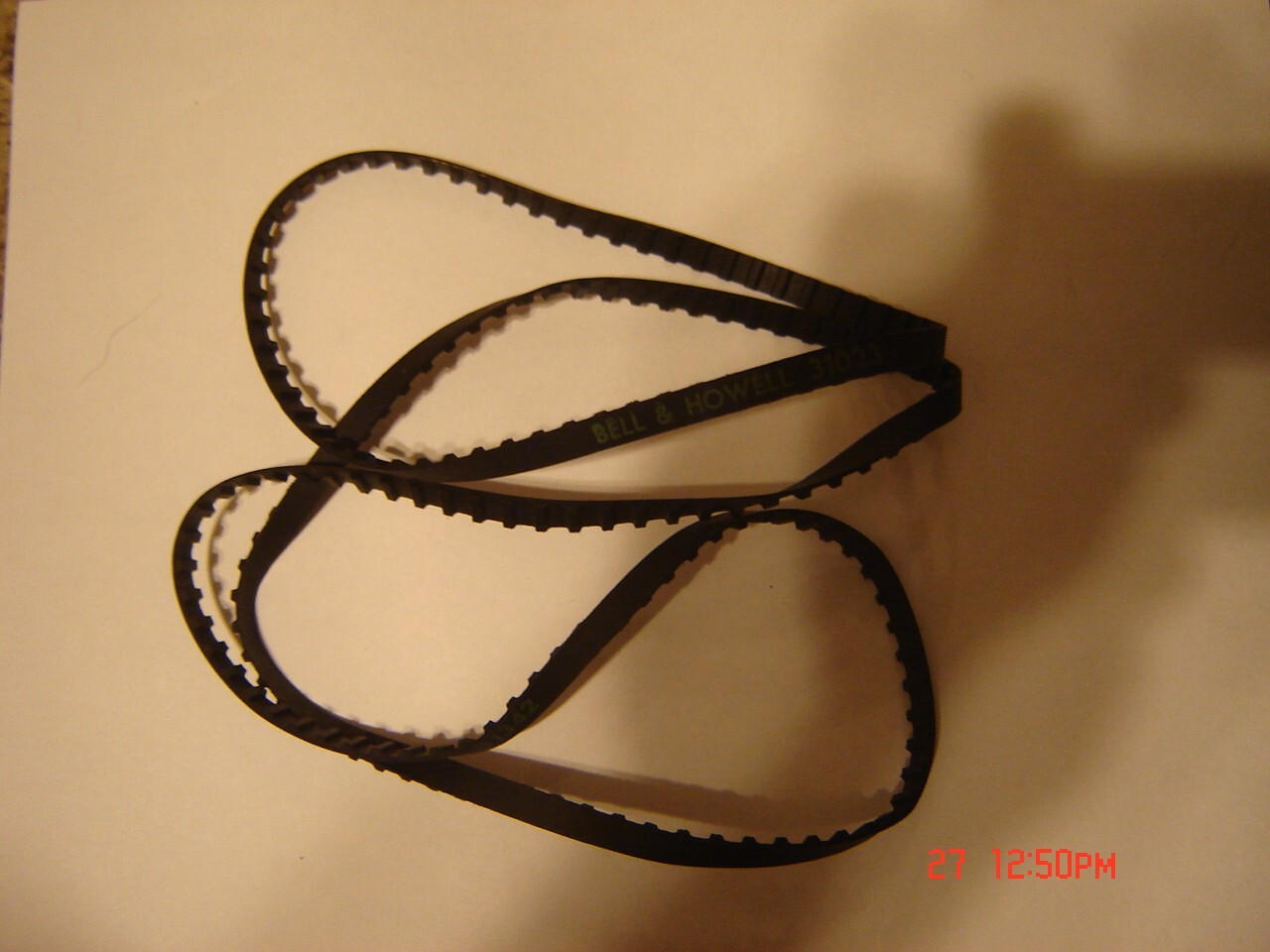 16mm Bell & Howell 535,545,550 Projector Belts, 1 Take Up, 1 Rewind, Belt, *OEM