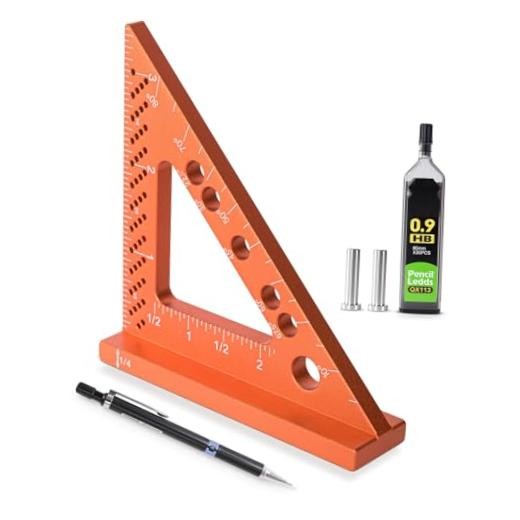Mini Carpenter Square, CNC Machined Aluminum Layout Tool for Woodworking,