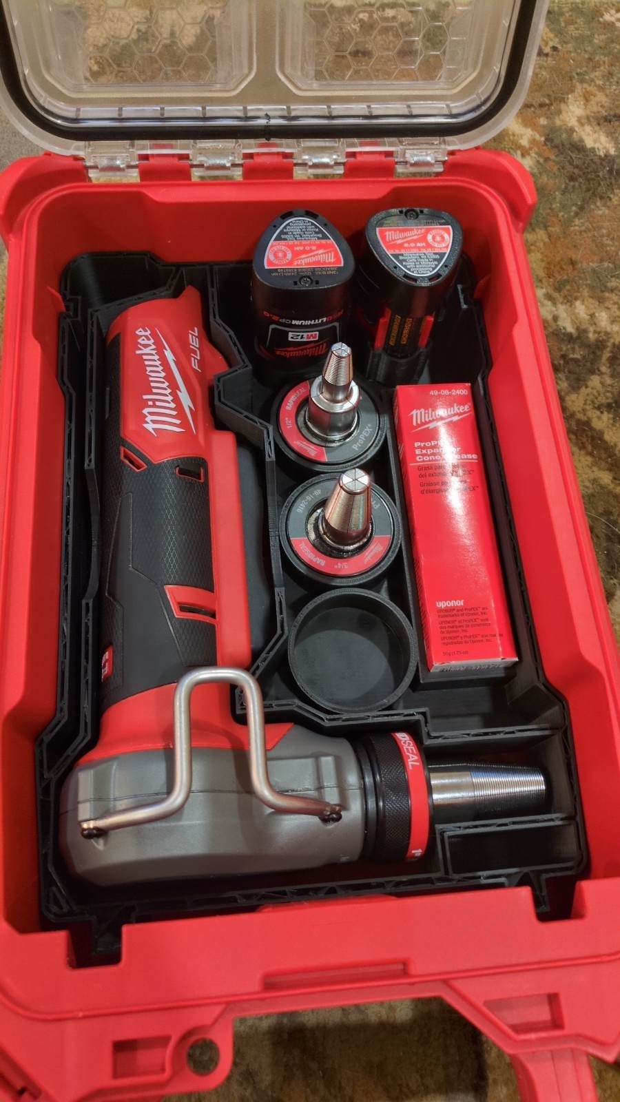 Fits Milwaukee M12 FUEL 2532-20 ProPEX®  PACKOUT Organizer Insert (Insert Only)