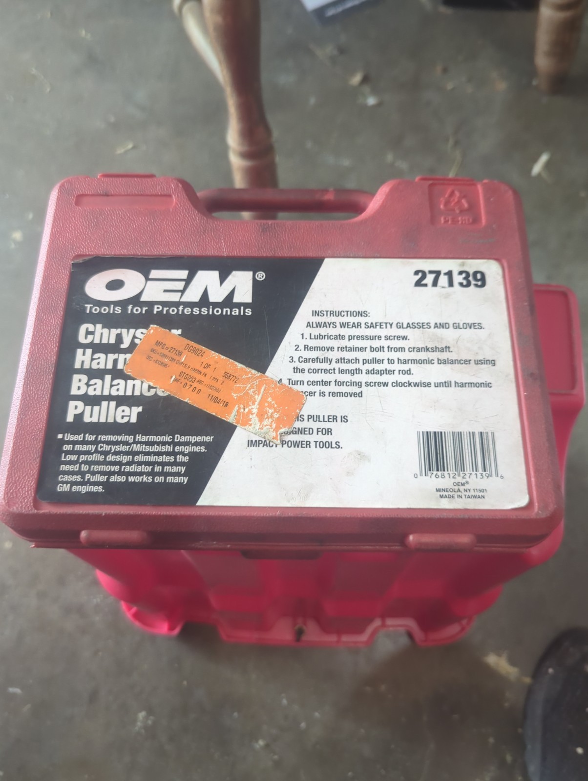 OEM Tools 27139 Chrysler Harmonic Puller Used In Case Good Condition