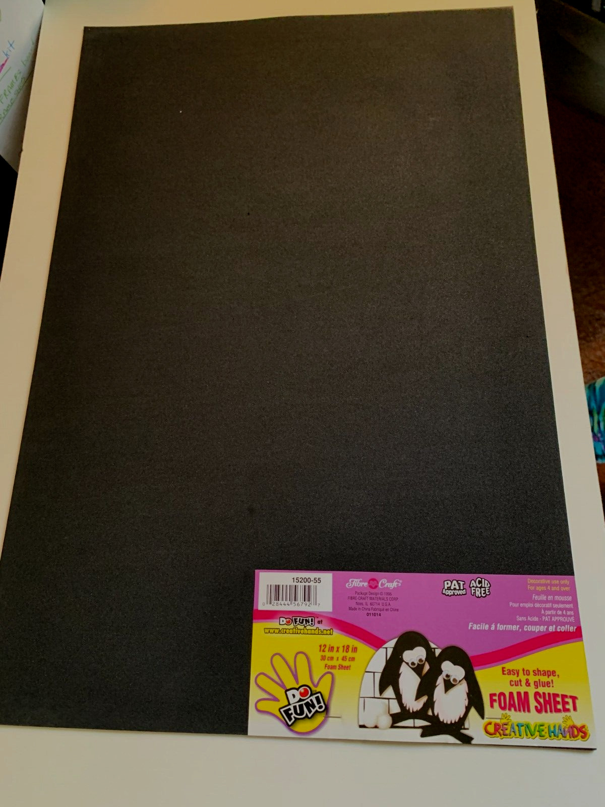 CRAFTS/ CREATIVE HANDS FOAM SHEETS/ 5 SHEETS/ NEW