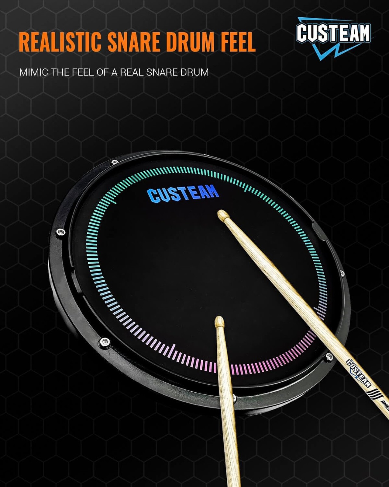 Snare Drum Practice Pad 12inch - Silent Drum Pads - Practice Pads for Drummer...