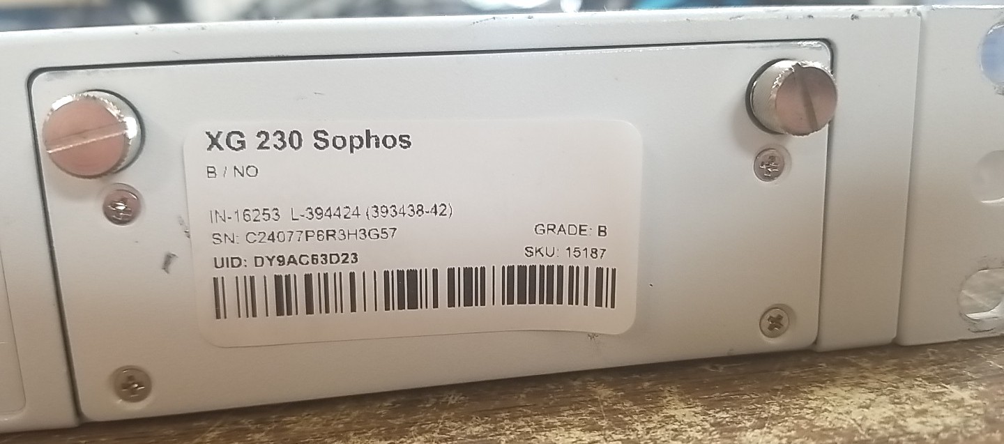 Sophos XG 230 Rev2 Firewall Security Appliance. *READ⬇️*