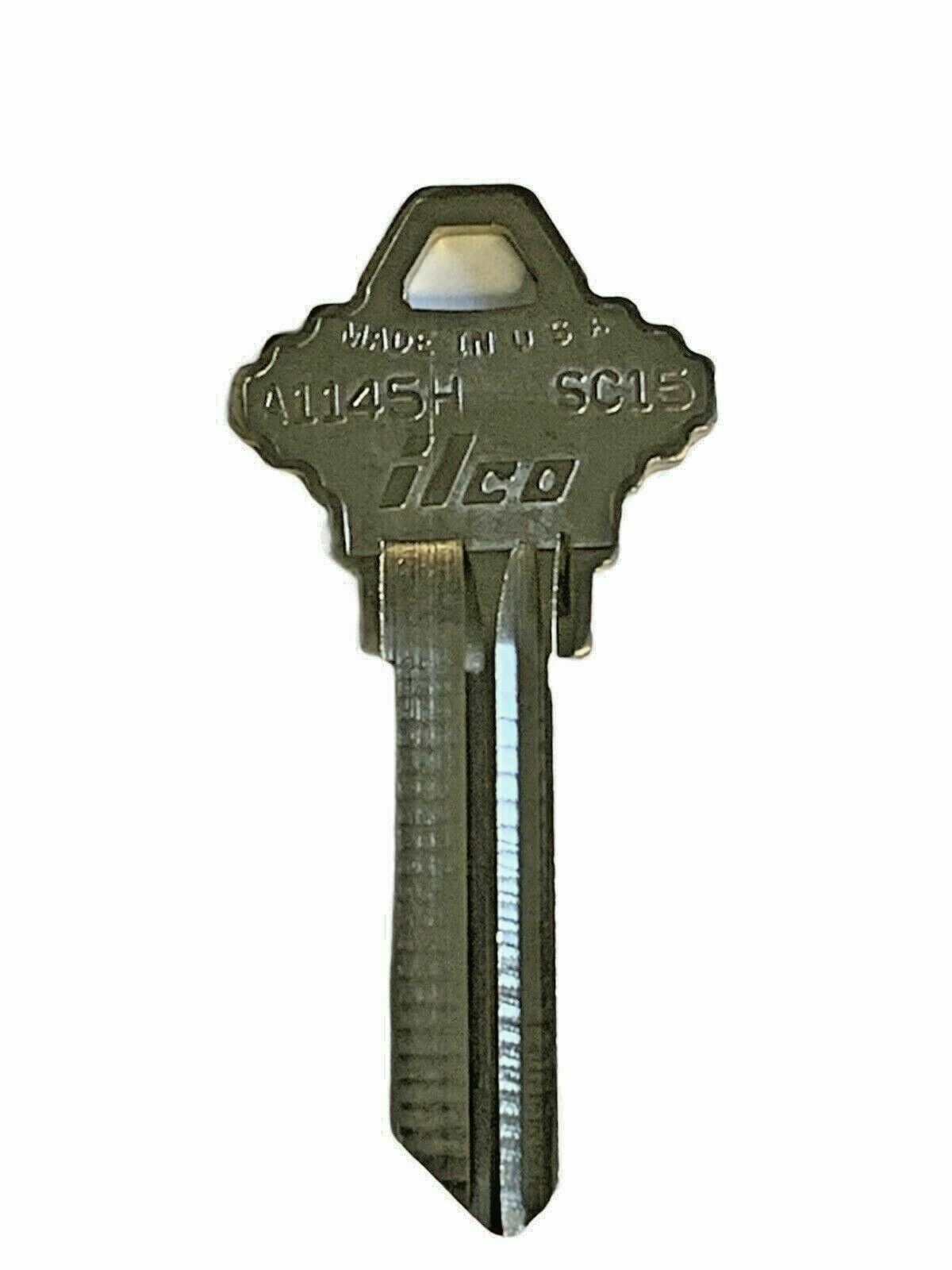 1 Schlage Commercial "H” Master Sectional A1145H SC15 145H Key Blank 6 Pin