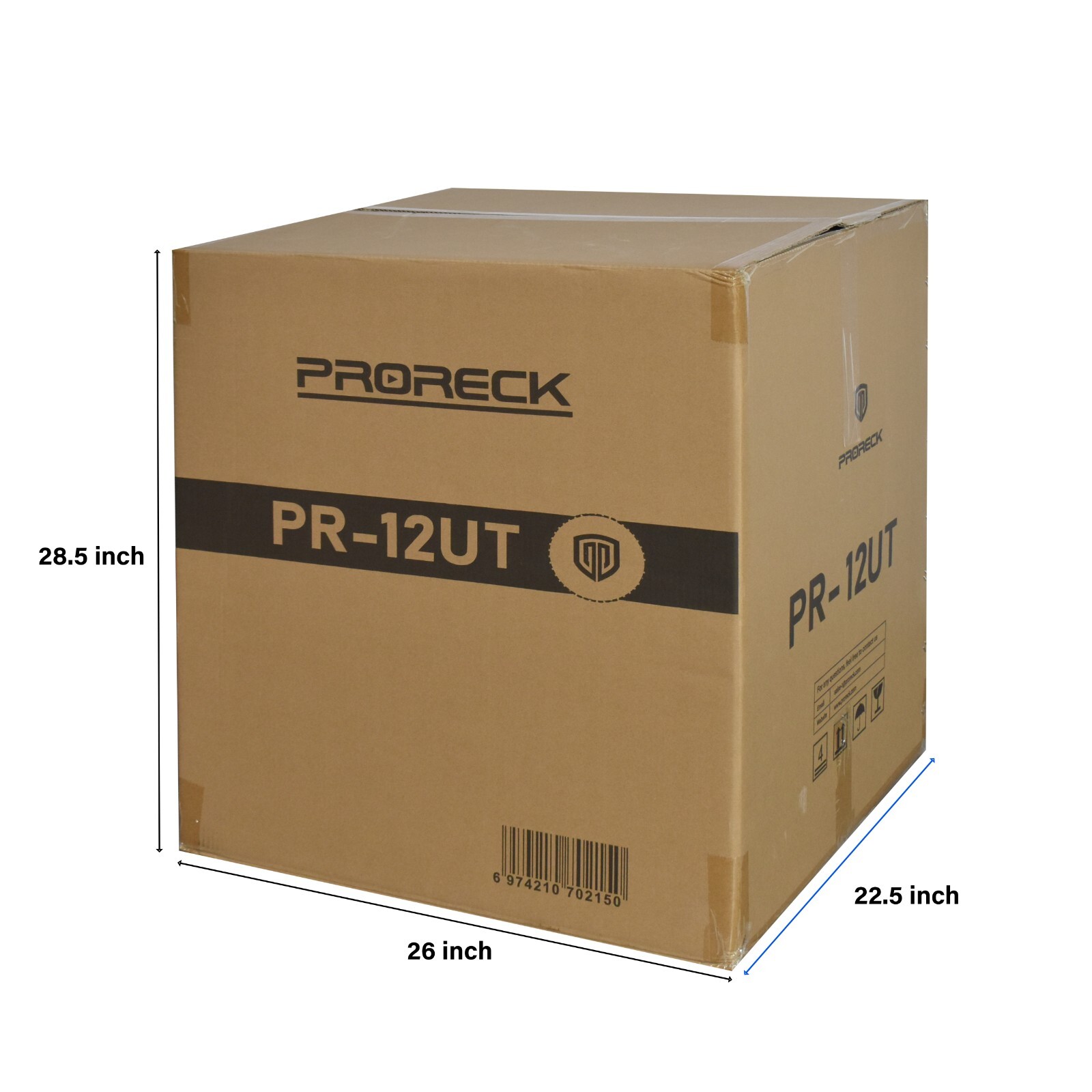 Proreck 12U Rack Case With Slant Mixer Top, 20'' Depth, side table