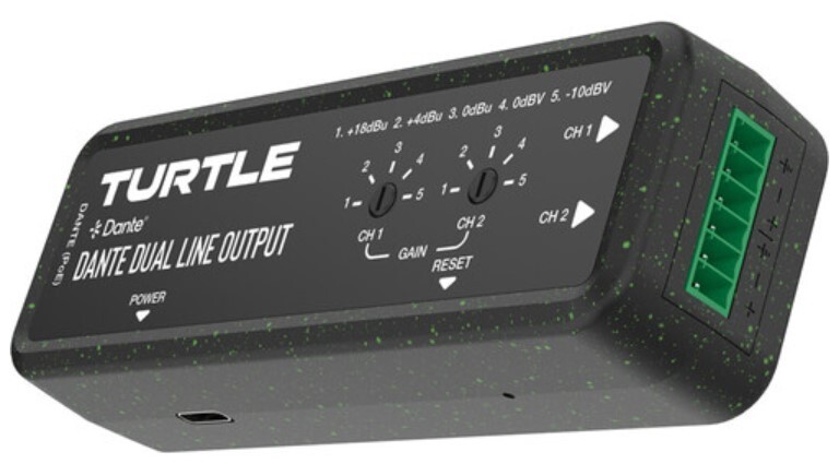Turtle AV TAV-D2LDE Dual-Channel Dante to Analog Euroblock Line Output Adapter