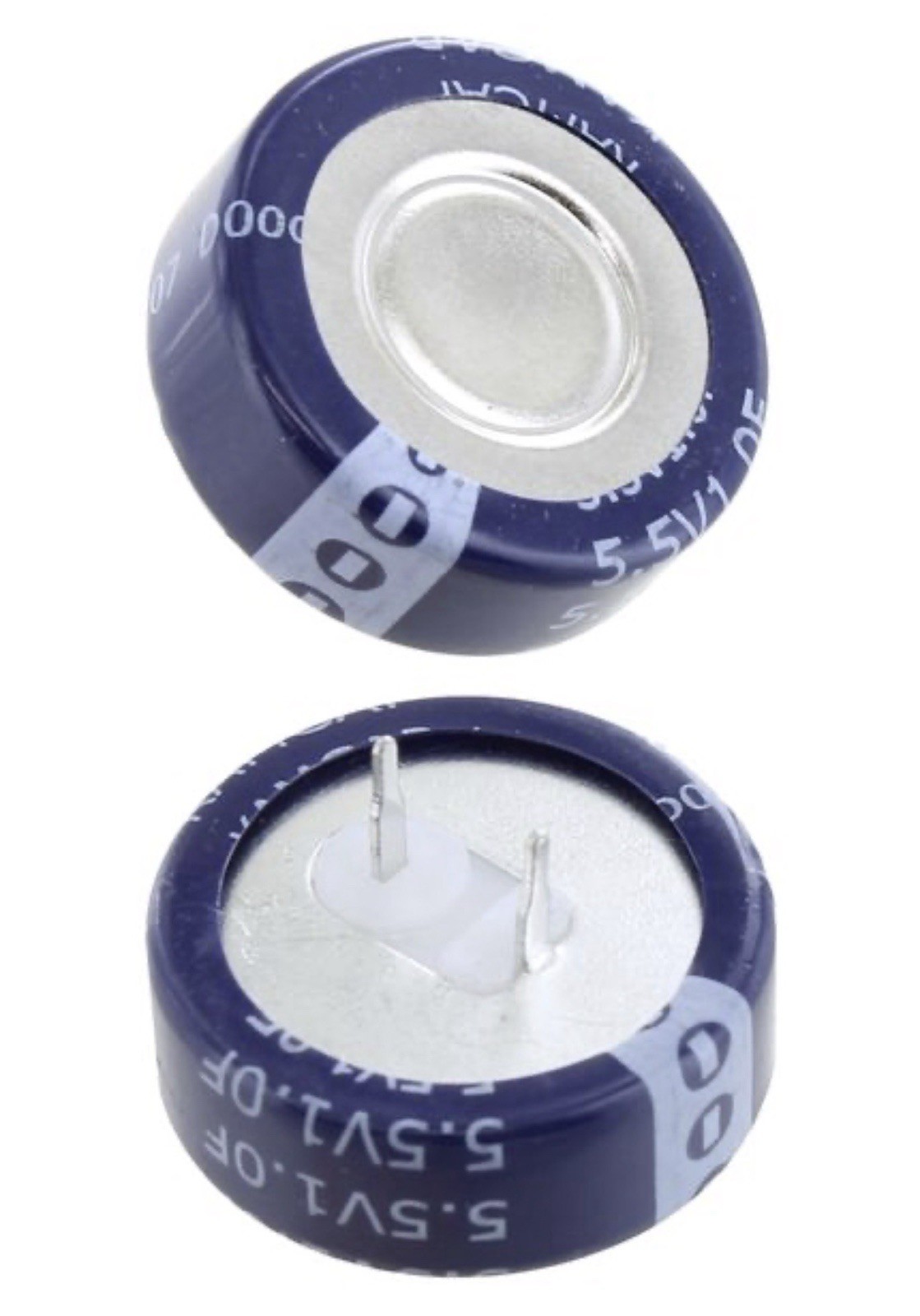 1Farad 5.5V EDLC Coin Cell Capacitors. All 5 Included