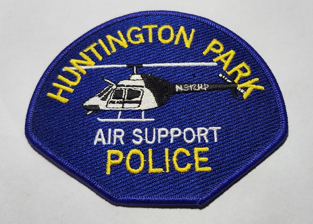 HUNTINGTON PARK CA. CALIFORNIA AIR SUPPORT UNIT HELICOPTER POLICE SHOULDER PATCH