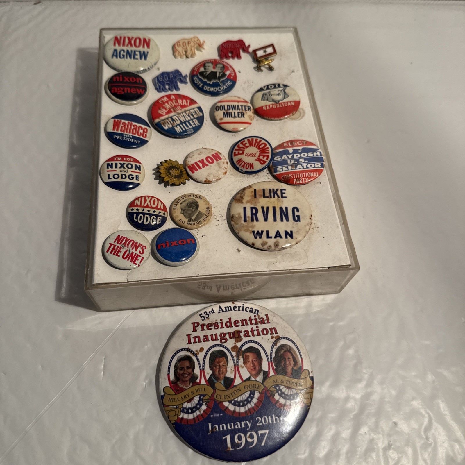 Vintage - Lot of 24 - Political Button Pins - All Sizes