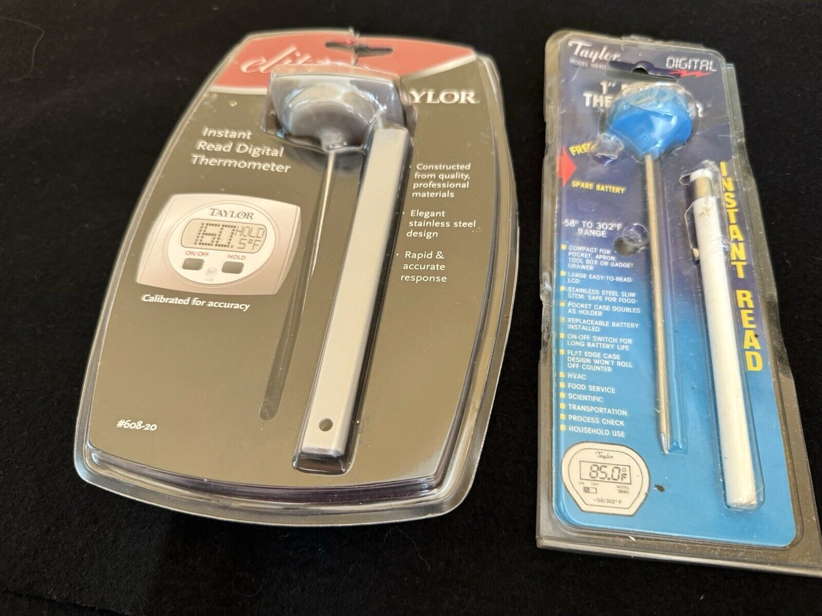 Taylor Instant Read Thermometers,# 9840 & 608-29-Lot Of 2