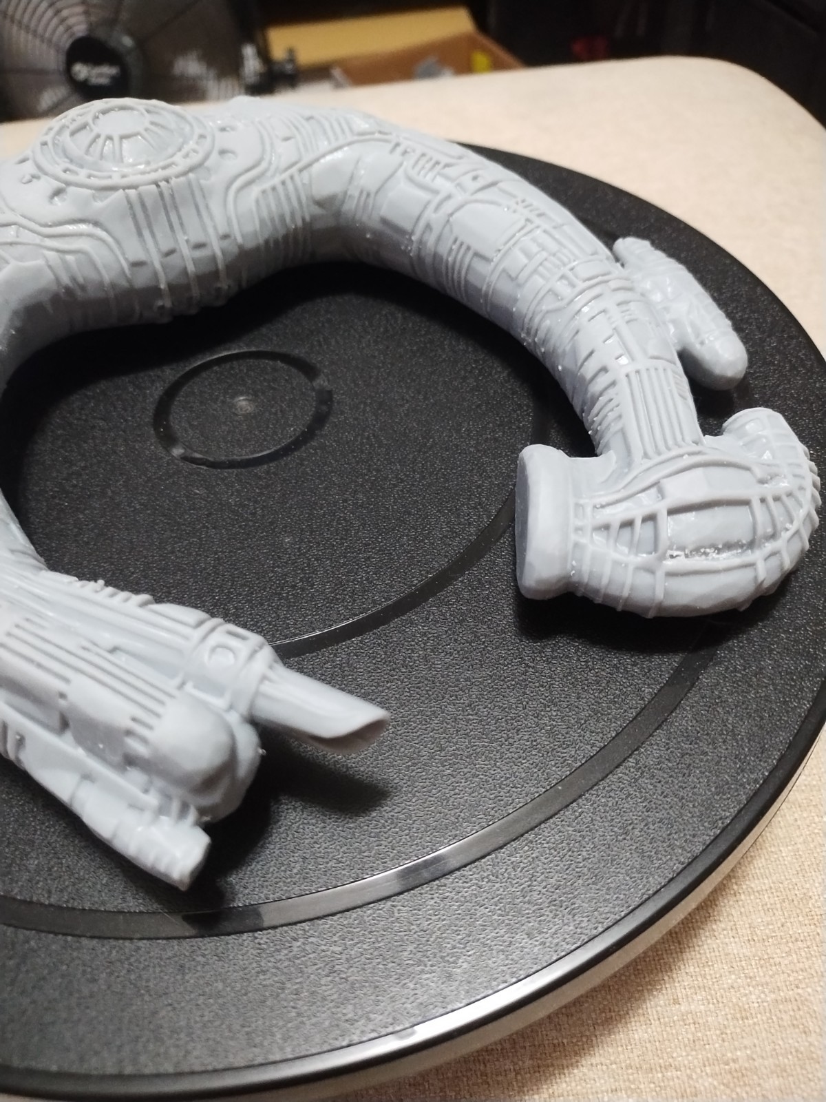 Alien Juggernaut ship 3D Resin Print Measures 7.5" X 8"