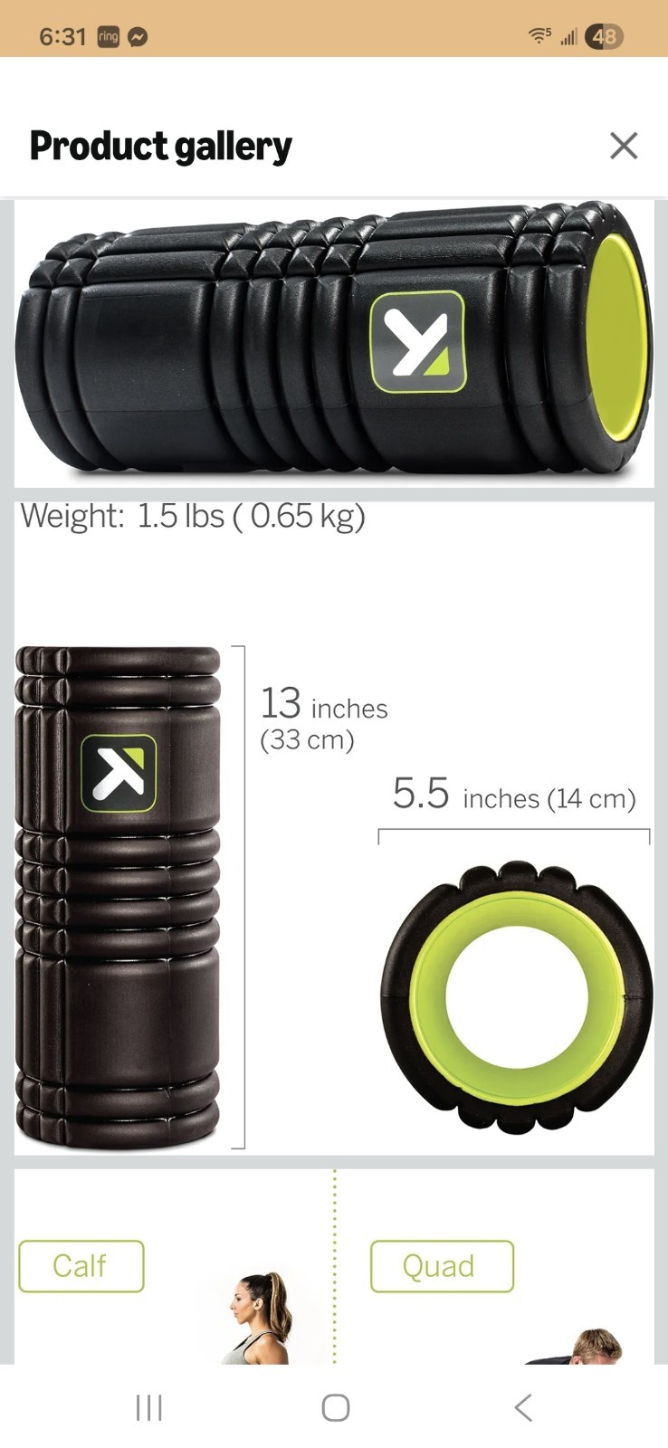 Triggerpoint Grid Foam Roller Density Level 2