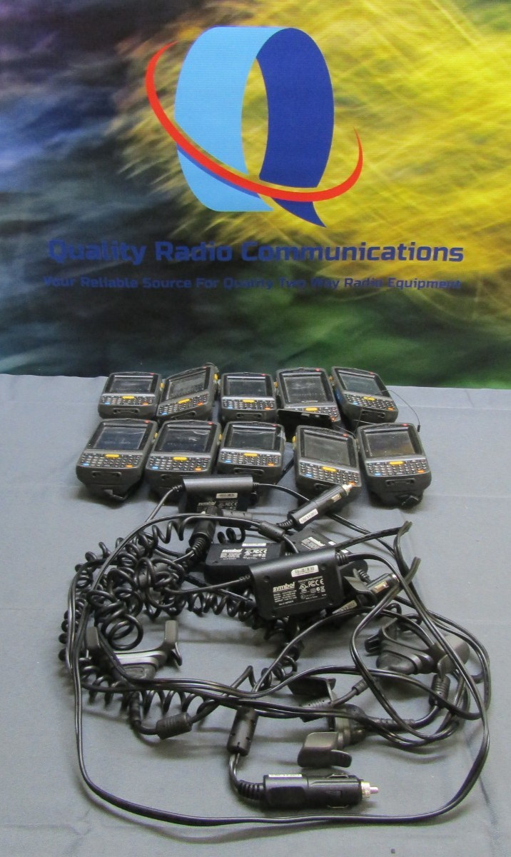LOT OF TEN Motorola MC7598 AND MC75A8 Wireless Barcode 2D Scanners