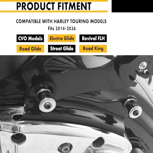 4 Point Docking Hardware Kit for Harley Touring | 2014-2026 Electra Gloss Black