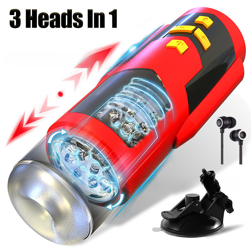 Male Masturbators Automatic Handsfree Rotating Cup Thrusting Stroker Lubricants
