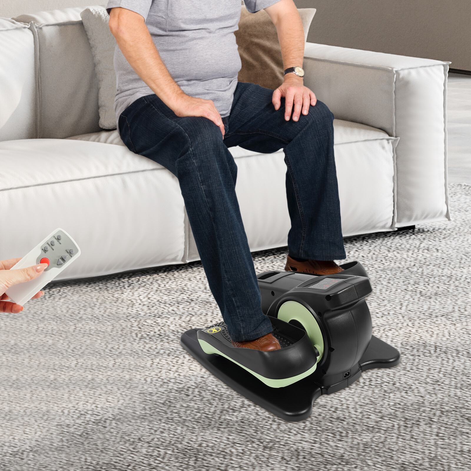 Portable Pedal Exerciser with Remote Control Leg Foot Pedal Exercise Machine