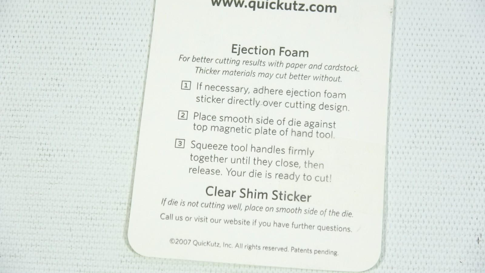 2007 Quickutz Cutting Die Bunny RS-0654