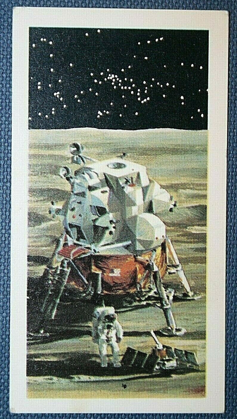 APOLLO LUNAR MODULE ON MOON   Vintage 1970's Space Exploration Card  DF16MS