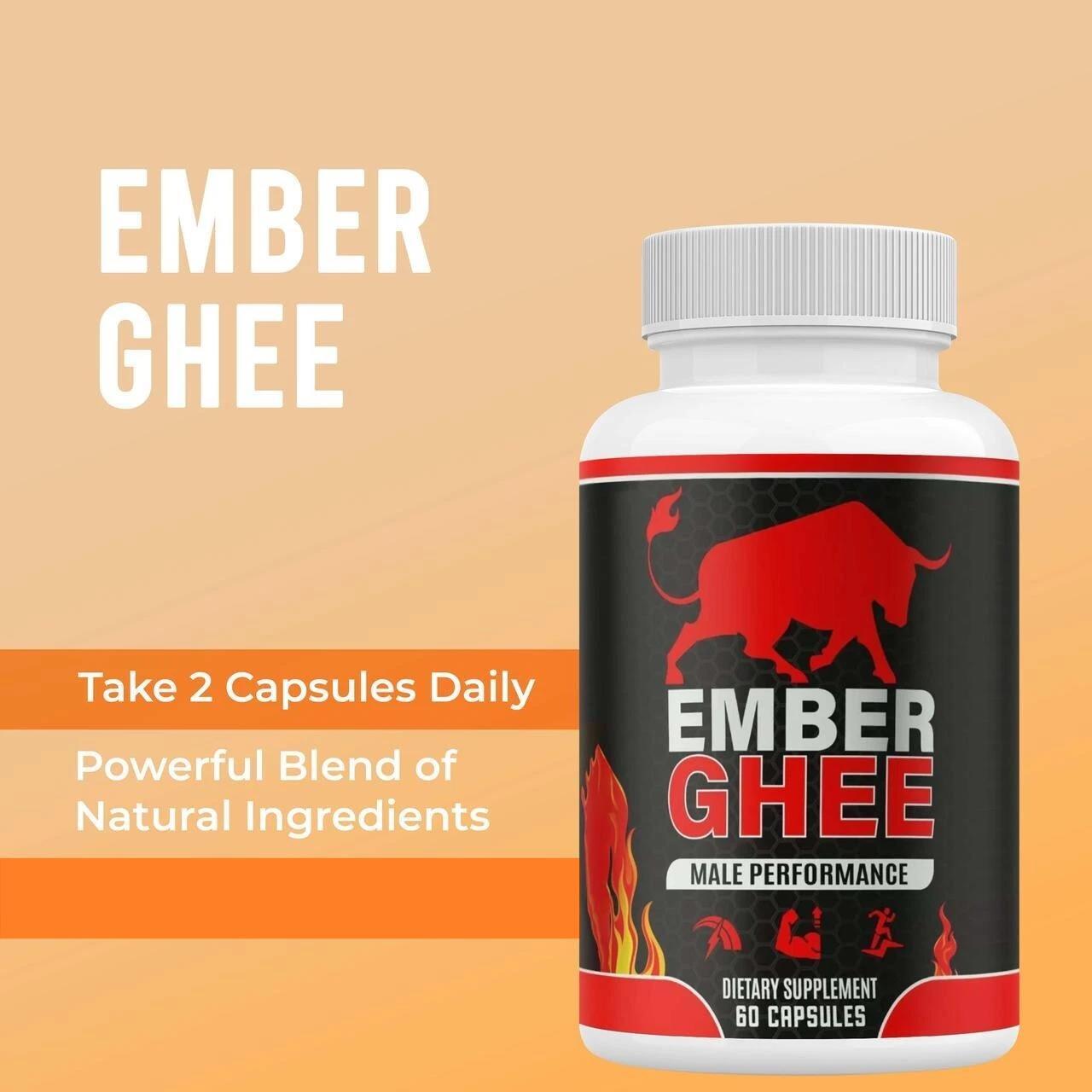 Ember Ghee Capsules for Men ED EmberGhee Advanced Male Health Dietary (60 Caps)