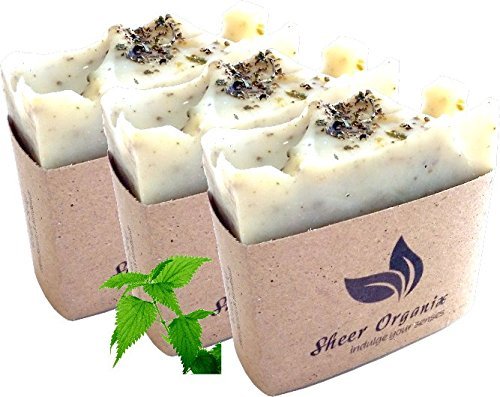 (3 Pack) Sheer Organix Luxury Rejuvenative Handmade Herbal Soap, 3.52 oz. / 100g
