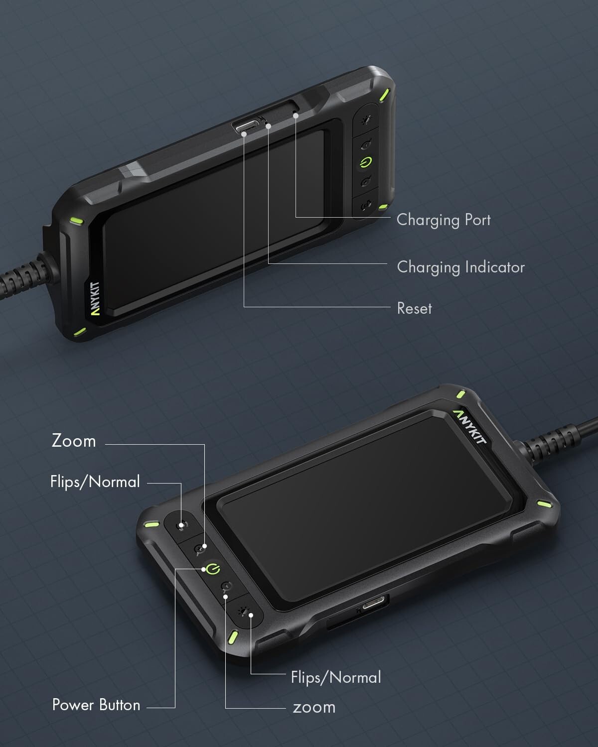 Endoscope Camera Borescope Inspection Camera 4.3" HD Screen for Pipe Inside Wall