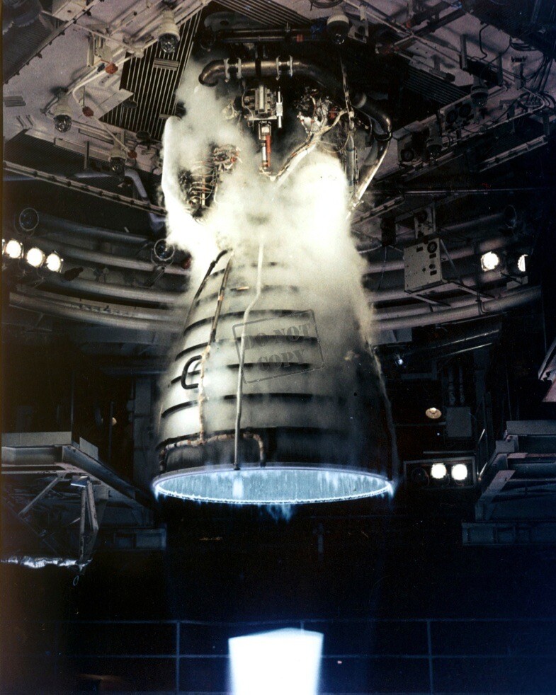 Shuttle Main Engine Test Firing Space Shuttle 8X12 PHOTOGRAPH