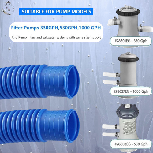 Pool Hoses Replacement 1.25" X 41" For Above Ground Pools Diameter Pool Pump